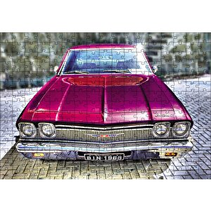 Klasik Chevrolet Chevelle Görseli Puzzle Yapboz Mdf Ahşap 255 Parça