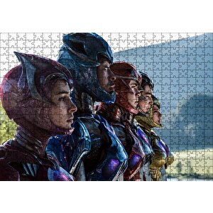 Power Rangers Hepsi Bir Arada Görseli Puzzle Yapboz Mdf Ahşap 500 Parça