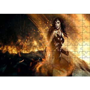 Wonder Woman Gal Gadot Puzzle Yapboz Mdf Ahşap 120 Parça