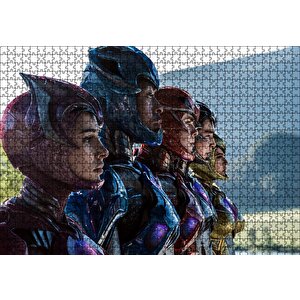 Power Rangers Hepsi Bir Arada Görseli Puzzle Yapboz Mdf Ahşap 1000 Parça