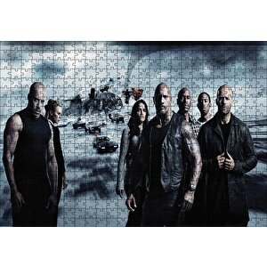 F8 Hızlı Ve Öfkeli 8 Tüm Kahramanlar Puzzle Yapboz Mdf Ahşap 500 Parça