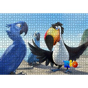 Rio Macerası Papağanlar Puzzle Yapboz Mdf Ahşap 1000 Parça