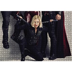 Avengers Infinity War Black Widow Puzzle Yapboz Mdf Ahşap 1000 Parça