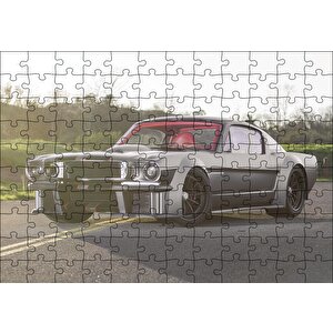 Ford Mustang Fastback Alternatif Görseli Puzzle Yapboz Mdf Ahşap 120 Parça