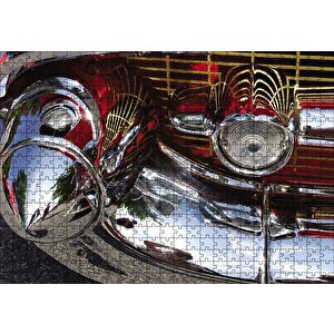 Klasik Araba Tampon Detay Görseli Puzzle Yapboz Mdf Ahşap 500 Parça