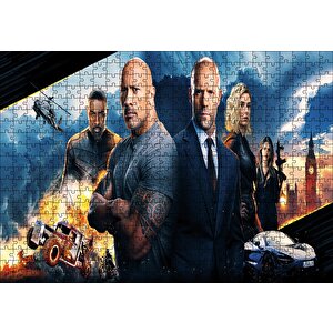 Hızlı Ve Öfkeli 8 Kadro Puzzle Yapboz Mdf Ahşap 500 Parça