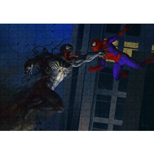 Spiderman Vs Venom Artwork Puzzle Yapboz Mdf Ahşap 255 Parça