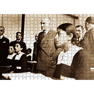 Başöğretmen Mustafa Kemal Atatürk Puzzle Yapboz Mdf Ahşap 500 Parça