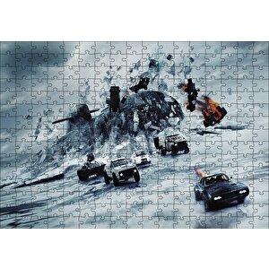 Hızlı Ve Öfkeli 8 Denizaltı Ve Yarış Arabaları Puzzle Yapboz Mdf Ahşap 255 Parça