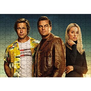 Brad Pitt Leonardo Dicaprio Margot Robbie Puzzle Yapboz Mdf Ahşap 255 Parça
