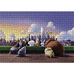 Evcil Hayvanların Gizli Yaşamı Gökdelen Denizi Puzzle Yapboz Mdf Ahşap 1000 Parça