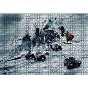 Hızlı Ve Öfkeli 8 Denizaltı Ve Yarış Arabaları Puzzle Yapboz Mdf Ahşap 1000 Parça