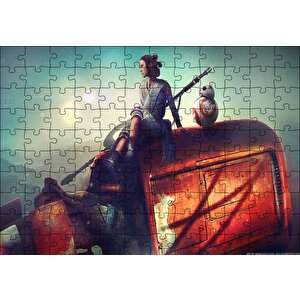 Star Wars Rey Ve Bb-8 Puzzle Yapboz Mdf Ahşap 120 Parça