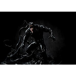 Venom Dark Black Artwork Puzzle Yapboz Mdf Ahşap 255 Parça