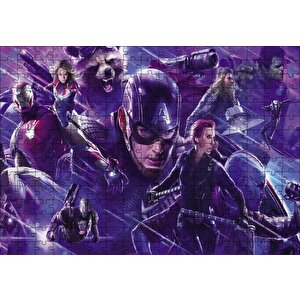Avengers Bütün Kahramanlar Birlikte Puzzle Yapboz Mdf Ahşap 255 Parça