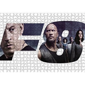 Hızlı Ve Öfkeli 8 F8 İçinde Kahramanlar Puzzle Yapboz Mdf Ahşap 500 Parça