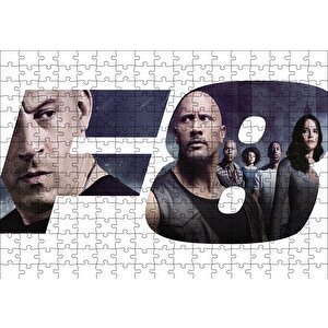 Hızlı Ve Öfkeli 8 F8 İçinde Kahramanlar Puzzle Yapboz Mdf Ahşap 255 Parça