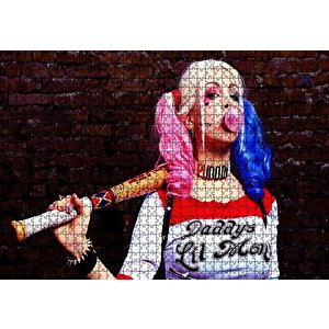 Harley Quinn Cosplay Puzzle Yapboz Mdf Ahşap 1000 Parça