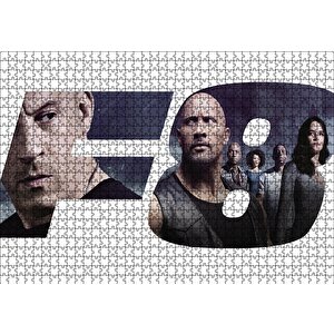 Hızlı Ve Öfkeli 8 F8 İçinde Kahramanlar Puzzle Yapboz Mdf Ahşap 1000 Parça