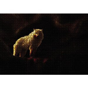 Kutup Kurdu Avlanıyor Puzzle Yapboz Mdf Ahşap 1000 Parça