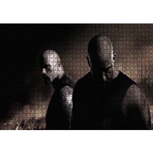 Dwayne Johnson Ve Vin Diesel Puzzle Yapboz Mdf Ahşap 1000 Parça