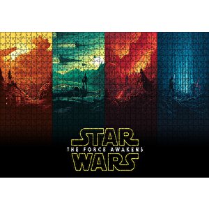 Star Wars Rey Finn Kylo Ren Han Solo Luke Skywalker Puzzle Yapboz Mdf Ahşap 1000 Parça