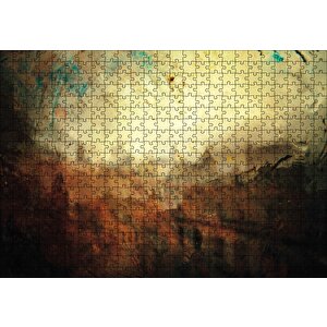 Yağmurda Şehir Sanat Puzzle Yapboz Mdf Ahşap 500 Parça