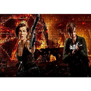 Resident Evil Milla Jovovich Puzzle Yapboz Mdf Ahşap 1000 Parça