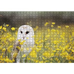 Doğada Peçeli Baykuş Puzzle Yapboz Mdf Ahşap 500 Parça