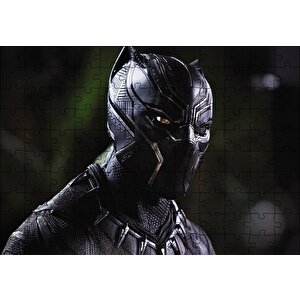 Black Panther Profil Puzzle Yapboz Mdf Ahşap 120 Parça