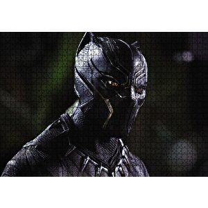 Black Panther Profil Puzzle Yapboz Mdf Ahşap 1000 Parça