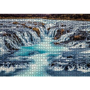 Bruarfoss Şelaleleri Puzzle Yapboz Mdf Ahşap 1000 Parça