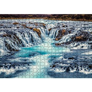 Bruarfoss Şelaleleri Puzzle Yapboz Mdf Ahşap 500 Parça