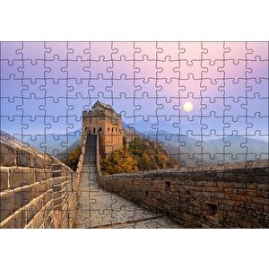 Çin Seddi Duvarın İçinden Puzzle Yapboz Mdf Ahşap 120 Parça