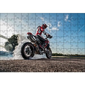 Ducati Hyper 850 Motorsiklet Puzzle Yapboz Mdf Ahşap 120 Parça