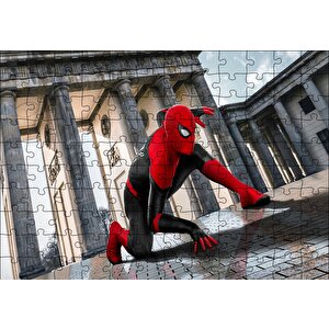 Spiderman Sütunlar Arasında Puzzle Yapboz Mdf Ahşap 120 Parça