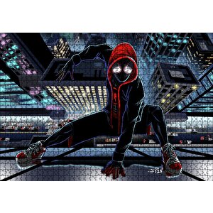 Spiderman Miles Morales Artwork Puzzle Yapboz Mdf Ahşap 1000 Parça