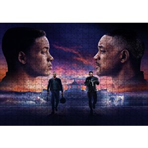 Gemini Man Will Smith Two Faces Puzzle Yapboz Mdf Ahşap 500 Parça