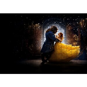 Beauty And The Beast Dans Ediyorlar Puzzle Yapboz Mdf Ahşap 255 Parça