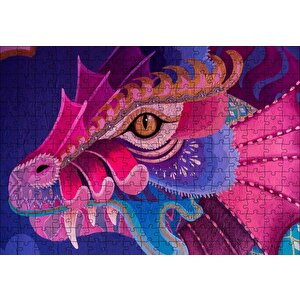 Ejderha Renk Yaması Puzzle Yapboz Mdf Ahşap 255 Parça