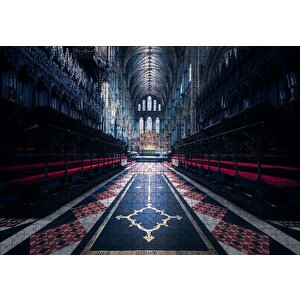 İngiltere Ely Katedrali İç Görünüş Puzzle Yapboz Mdf Ahşap 500 Parça