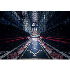 İngiltere Ely Katedrali İç Görünüş Puzzle Yapboz Mdf Ahşap 1000 Parça