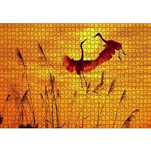 Günbatımında Balıkçılların Dansı Puzzle Yapboz Mdf Ahşap 1000 Parça
