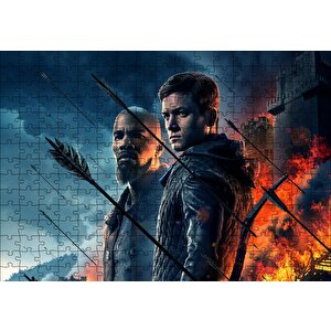 Robin Hood Taron Eggerton Jamie Fox Puzzle Yapboz Mdf Ahşap 255 Parça