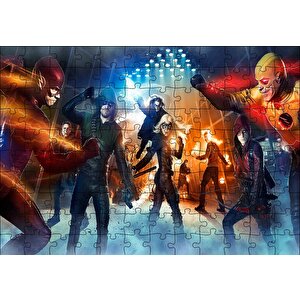 Legends Of Tomorrow Tüm Kahramanlar Puzzle Yapboz Mdf Ahşap 120 Parça