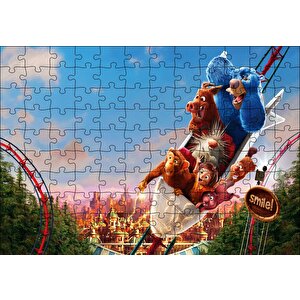 Wonder Park Roller Coaster Puzzle Yapboz Mdf Ahşap 120 Parça