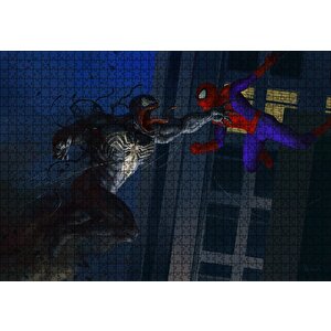 Spiderman Vs Venom Artwork Puzzle Yapboz Mdf Ahşap 1000 Parça