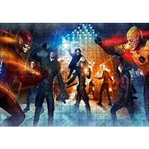 Legends Of Tomorrow Tüm Kahramanlar Puzzle Yapboz Mdf Ahşap 255 Parça