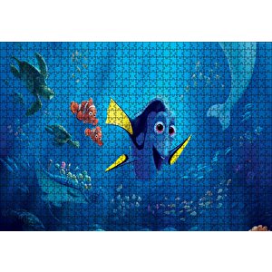 Kayıp Balık Nemo Kaplumbağa Puzzle Yapboz Mdf Ahşap 1000 Parça