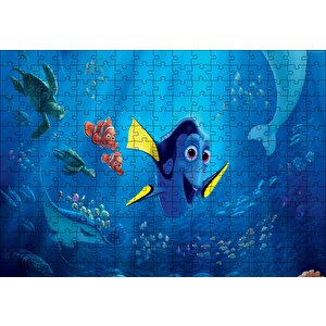 Kayıp Balık Nemo Kaplumbağa Puzzle Yapboz Mdf Ahşap 255 Parça